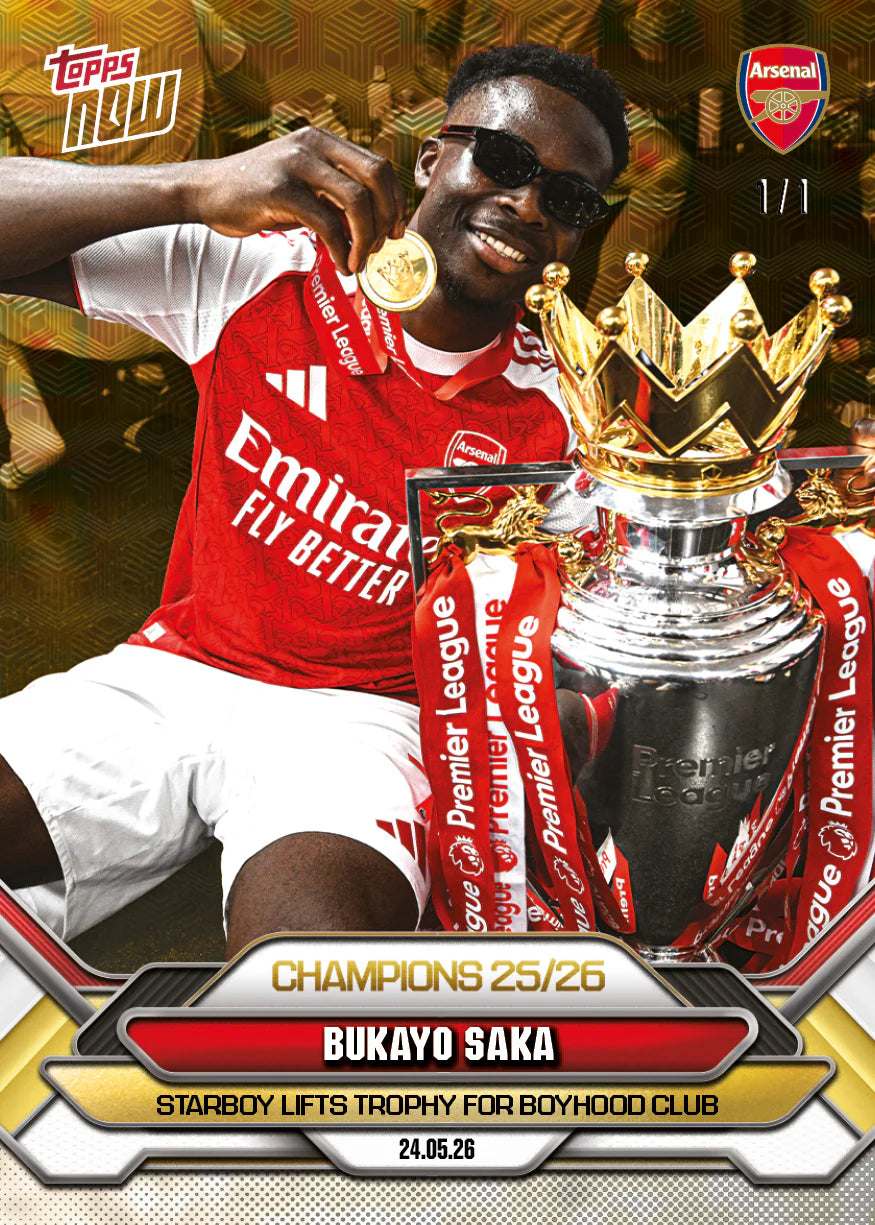 [5/31限時預購] Bukayo Saka - 2025-26 Arsenal FC Topps NOW® - Card 4