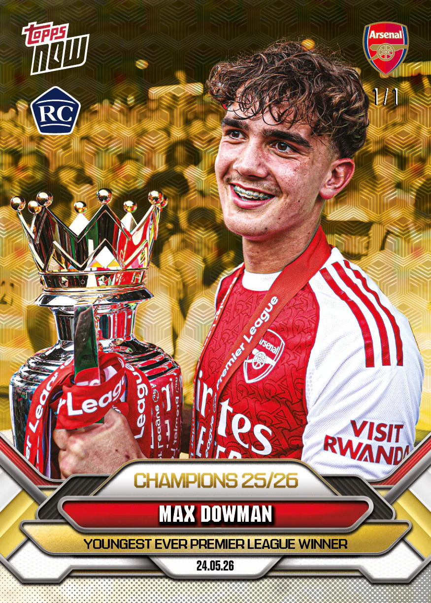 [5/31限時預購] Max Dowman - 2025-26 Arsenal FC Topps NOW® - Card 2