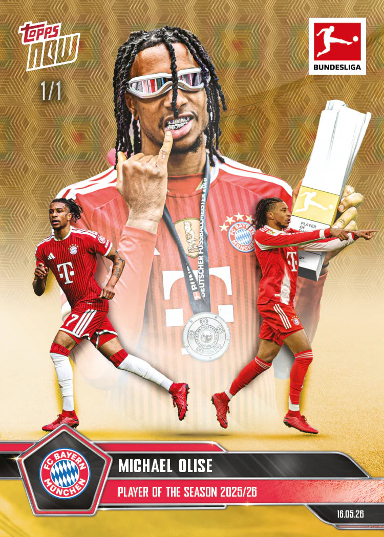 [5/26限時預購] Michael Olise  2025-26 Bundesliga Topps NOW® - Card 196
