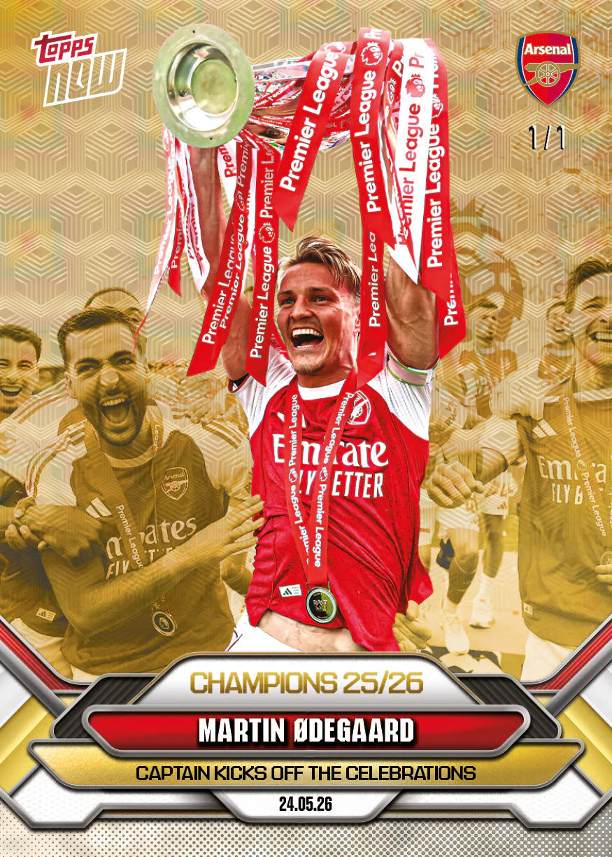 [5/31限時預購] Martin Ødegaard - 2025-26 Arsenal FC Topps NOW® - Card 7