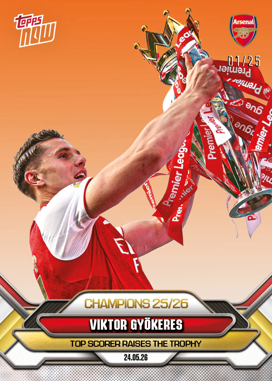 [5/31限時預購] Viktor Gyökeres - 2025-26 Arsenal FC Topps NOW® - Card 3