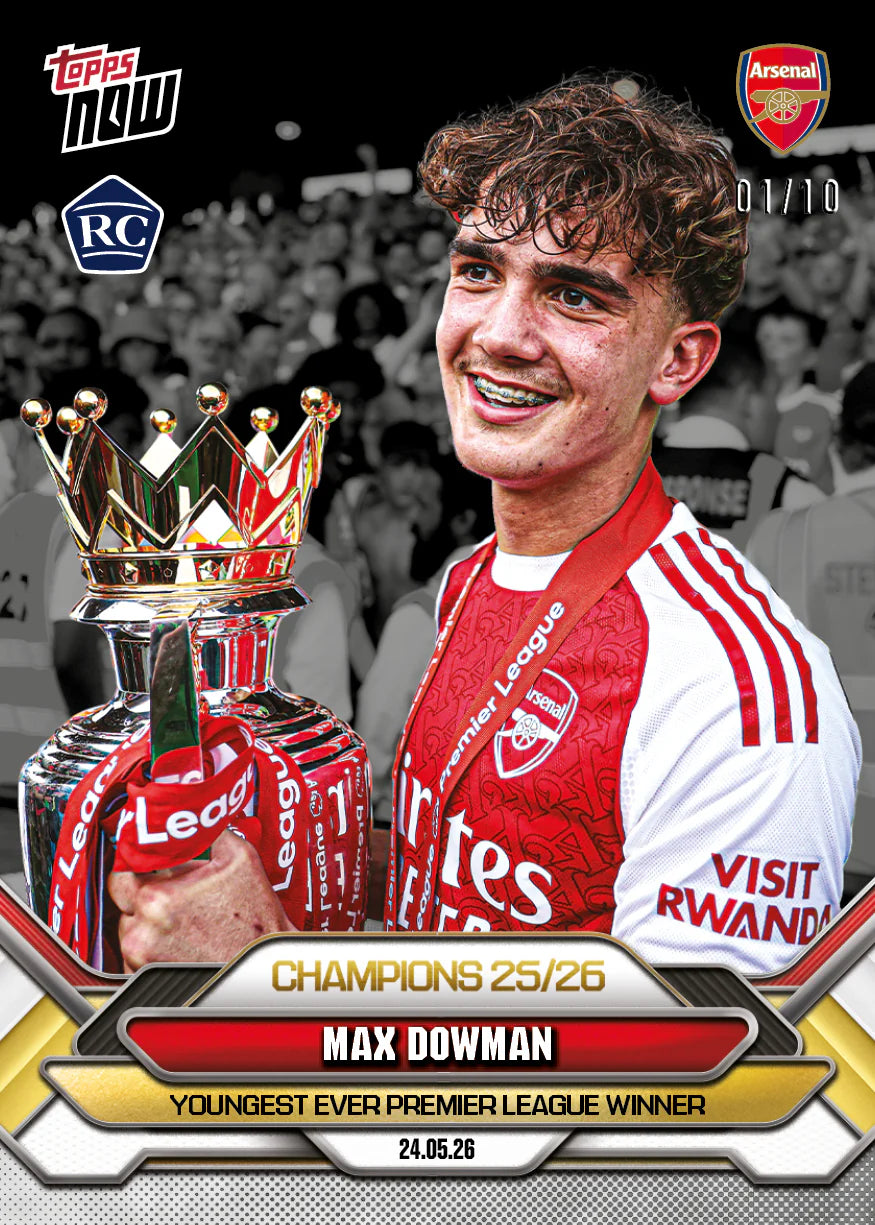 [5/31限時預購] Max Dowman - 2025-26 Arsenal FC Topps NOW® - Card 2