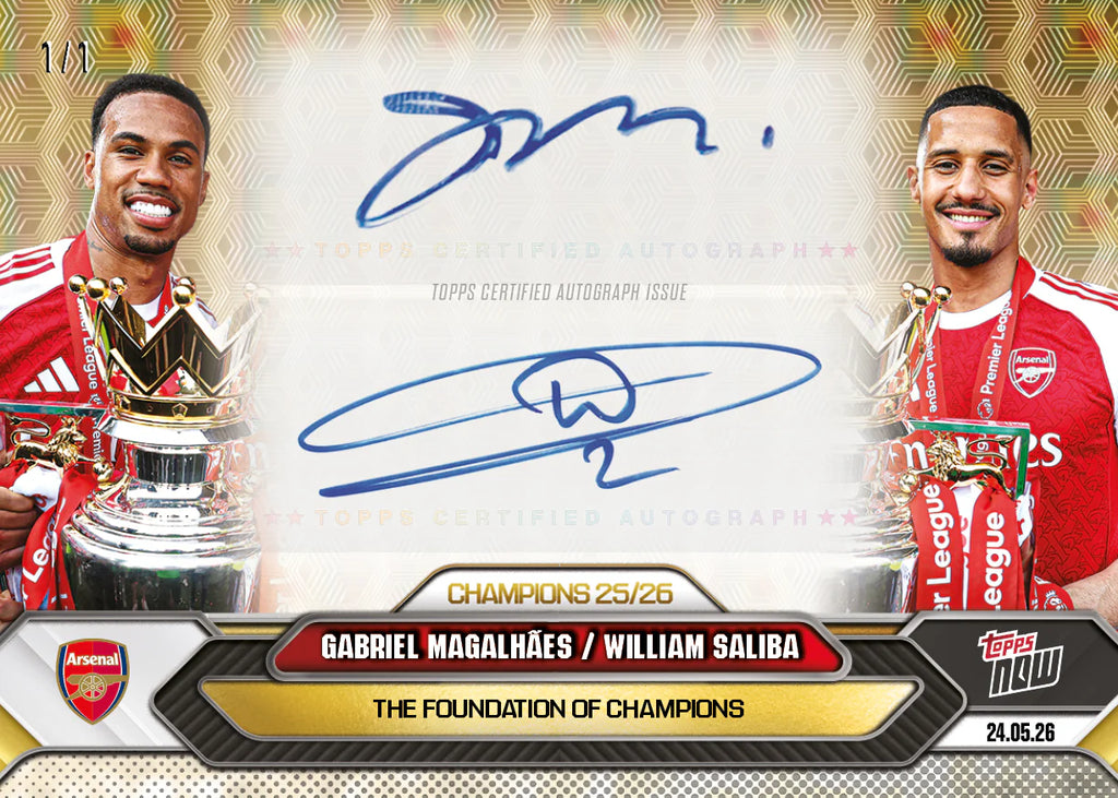 [5/31限時預購] Gabriel Magalhães / William Saliba - 2025-26 Arsenal FC Topps NOW® - Card 5