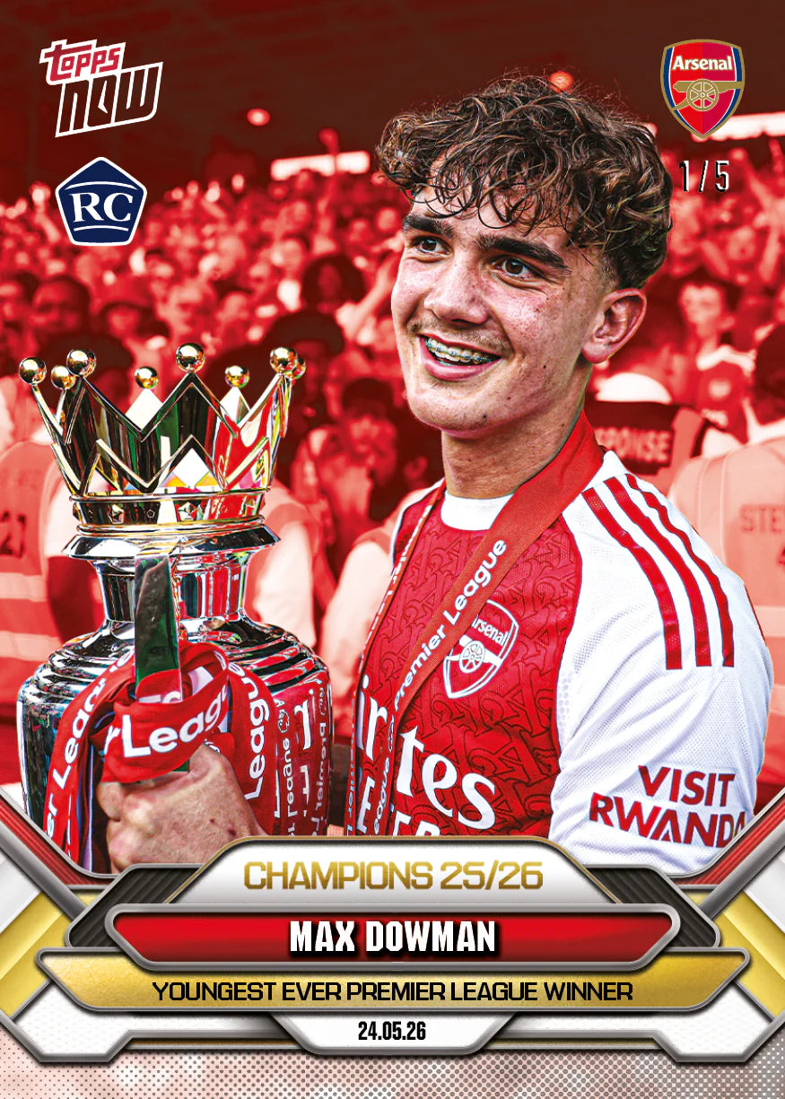 [5/31限時預購] Max Dowman - 2025-26 Arsenal FC Topps NOW® - Card 2