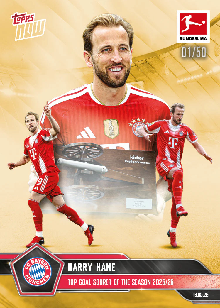 [5/26限時預購] Harry Kane 2025-26 Bundesliga Topps NOW® - Card 194
