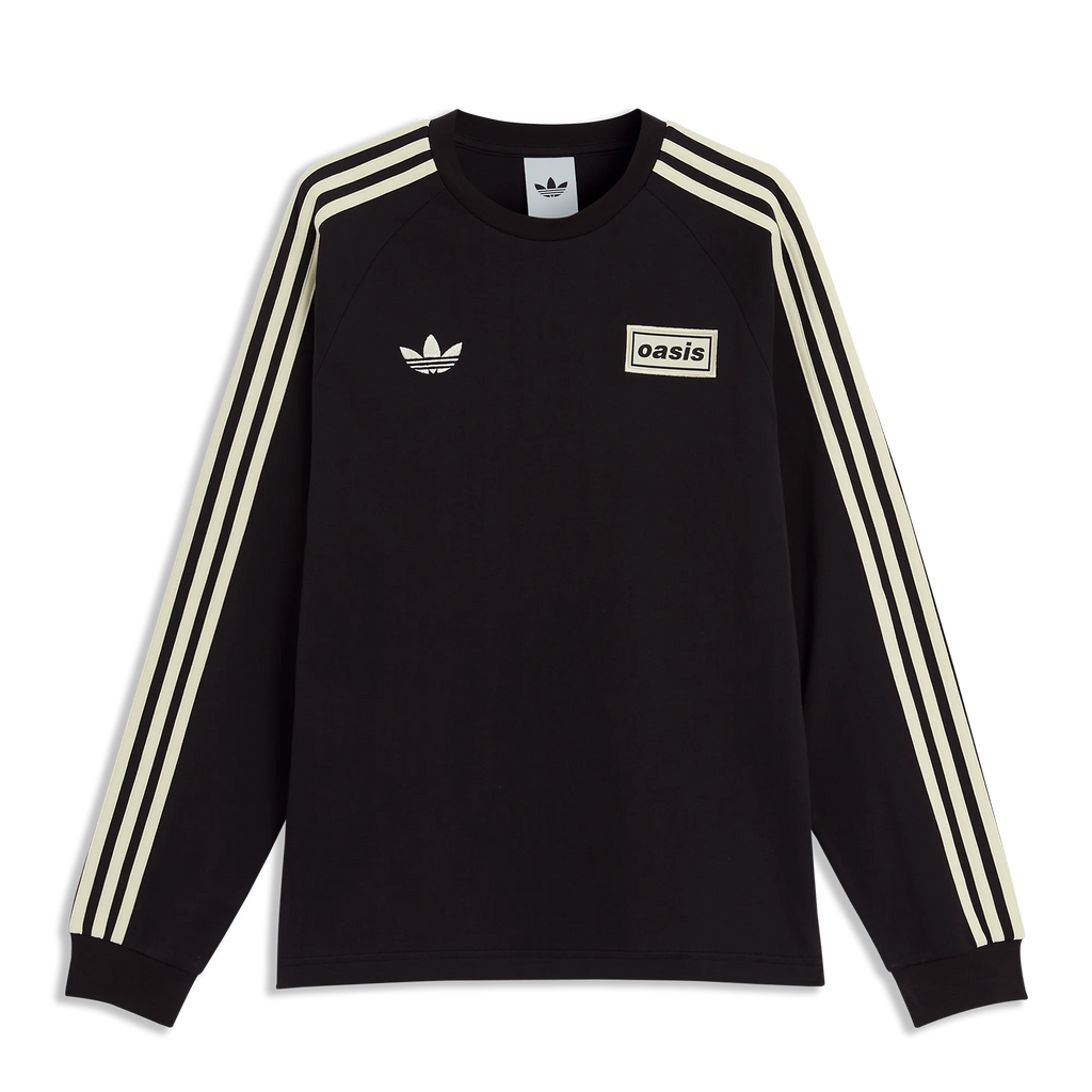Oasis Live '25 Adidas 3 Stripes LS T Black