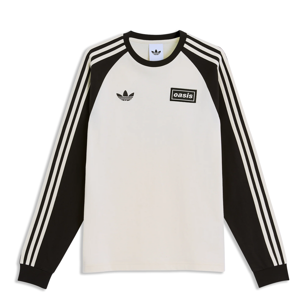Oasis Live '25 Adidas 3 Stripes LS T Cream/Black