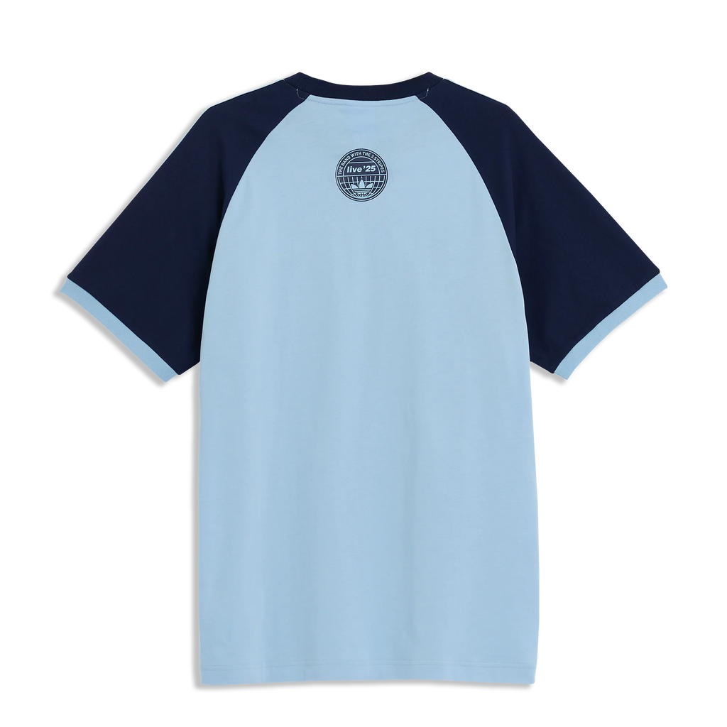 Oasis Live '25 Adidas 3 Stripes T-Shirt Sky