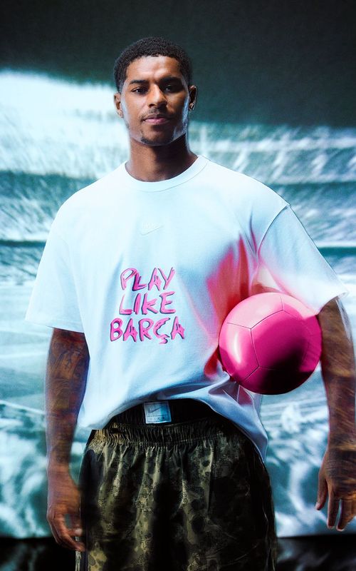PLAY LIKE BARCA | Barcelona White Tee | El Clasico Limited Edition