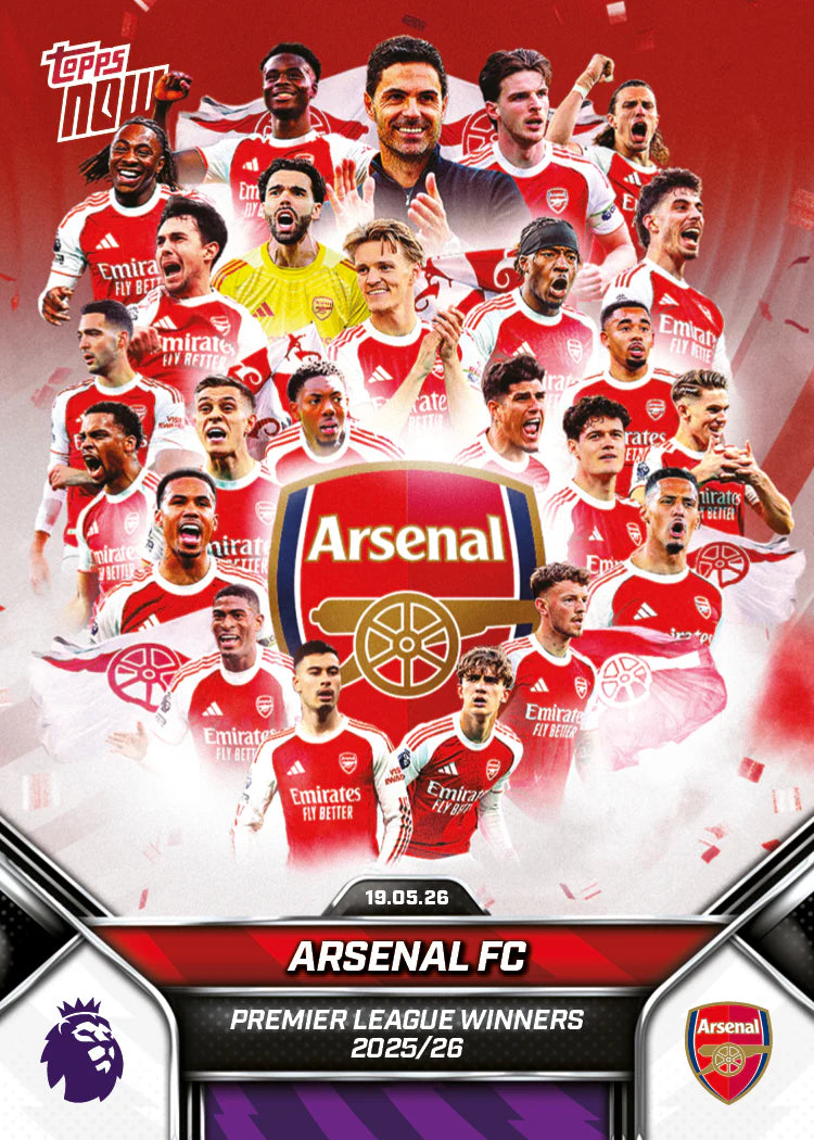 [5/27限時預購] Arsenal FC 英超冠軍 Topps NOW® 紀念卡