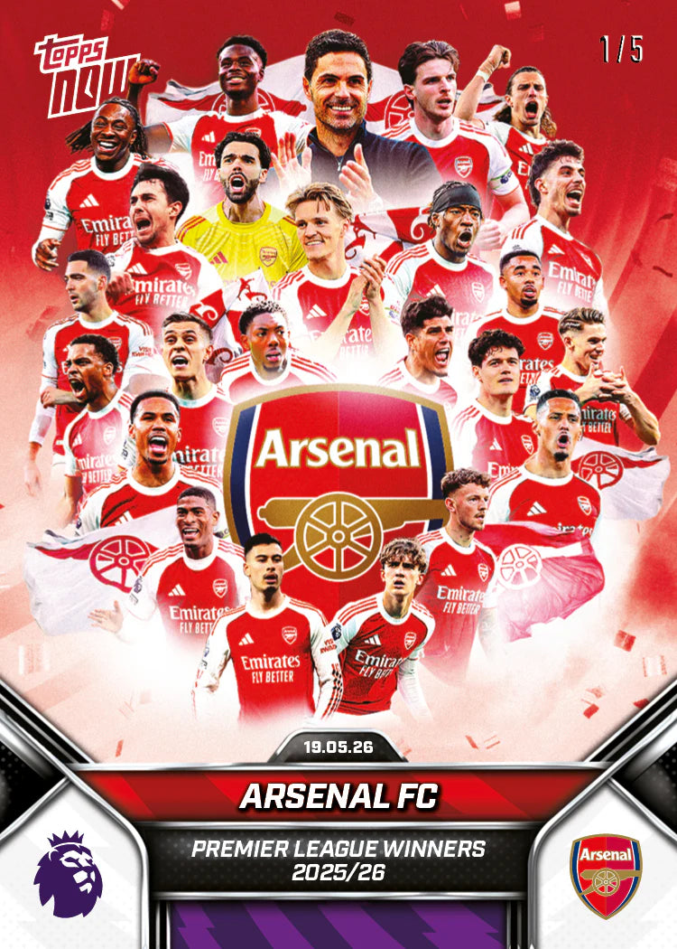 [5/27限時預購] Arsenal FC 英超冠軍 Topps NOW® 紀念卡