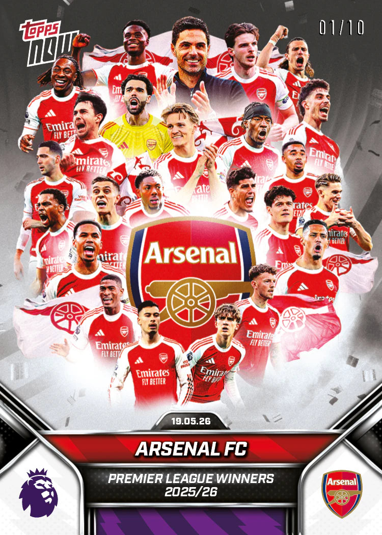 [5/27限時預購] Arsenal FC 英超冠軍 Topps NOW® 紀念卡