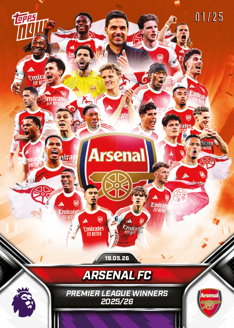 [5/27限時預購] Arsenal FC 英超冠軍 Topps NOW® 紀念卡