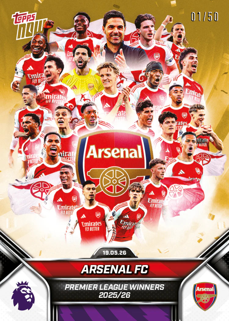 [5/27限時預購] Arsenal FC 英超冠軍 Topps NOW® 紀念卡
