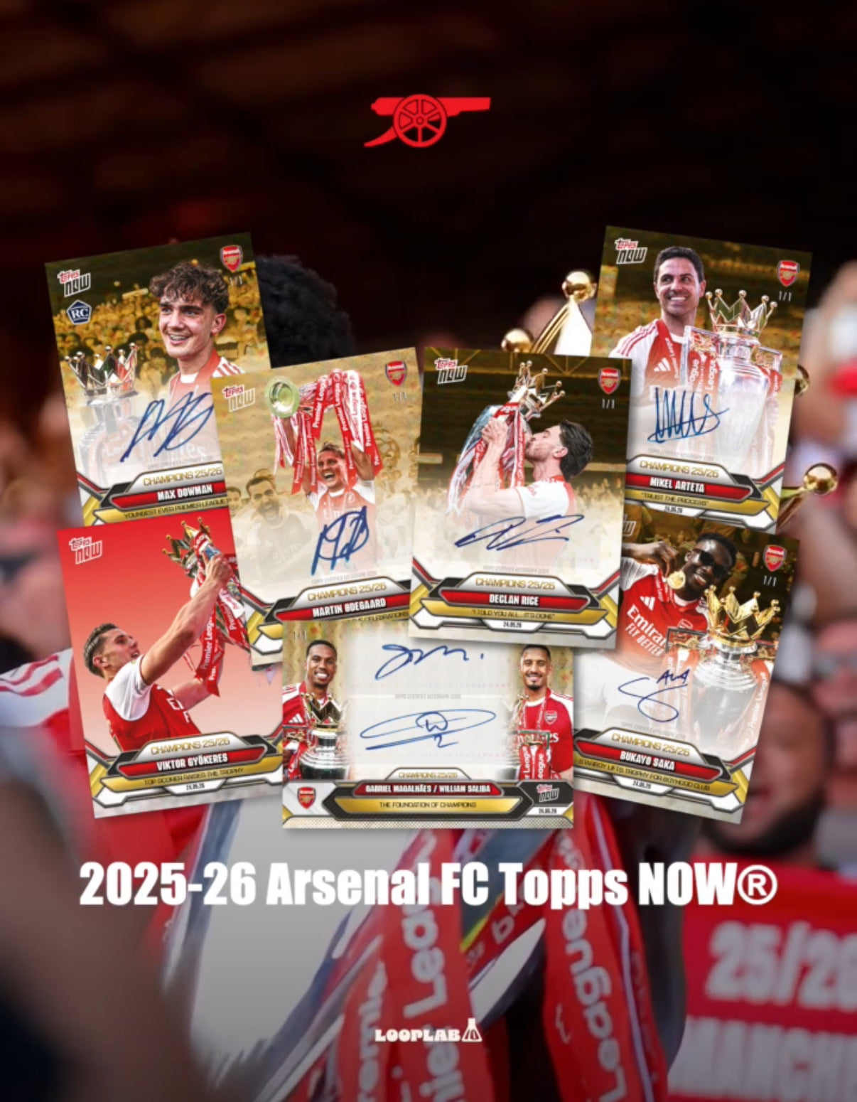 [5/31限時預購] 2025-26 Arsenal FC Topps NOW® Card 1-7 七張一套