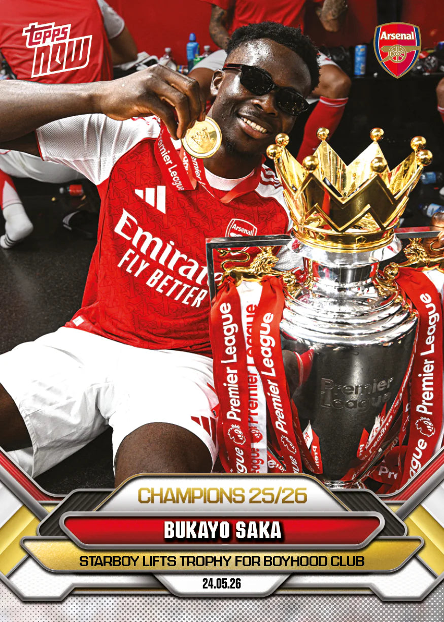[5/31限時預購] Bukayo Saka - 2025-26 Arsenal FC Topps NOW® - Card 4