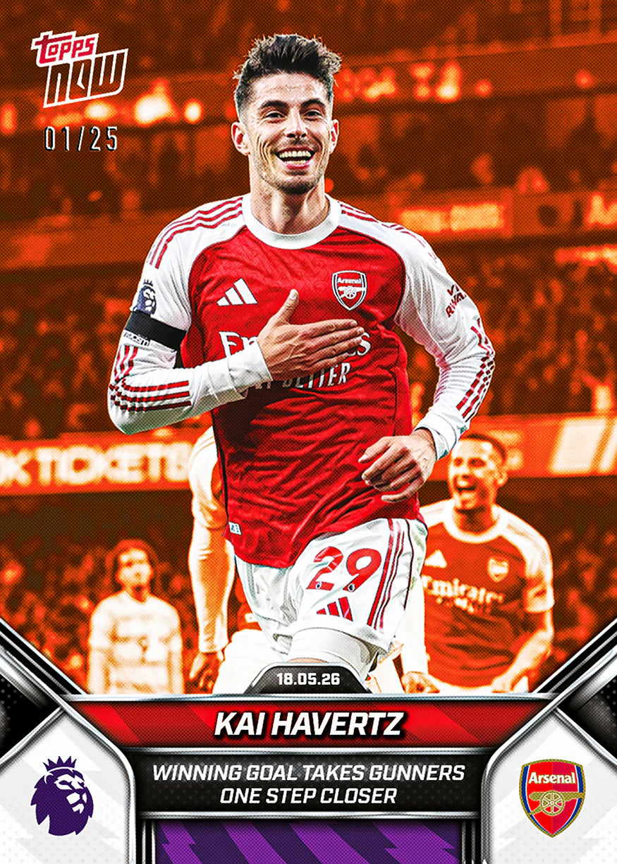[5/25限時預購] Kai Havertz 2025-26 Premier League Topps NOW® - Card 197