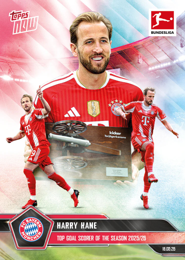 [5/26限時預購] Harry Kane 2025-26 Bundesliga Topps NOW® - Card 194