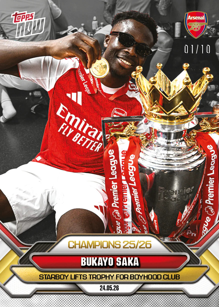 [5/31限時預購] Bukayo Saka - 2025-26 Arsenal FC Topps NOW® - Card 4