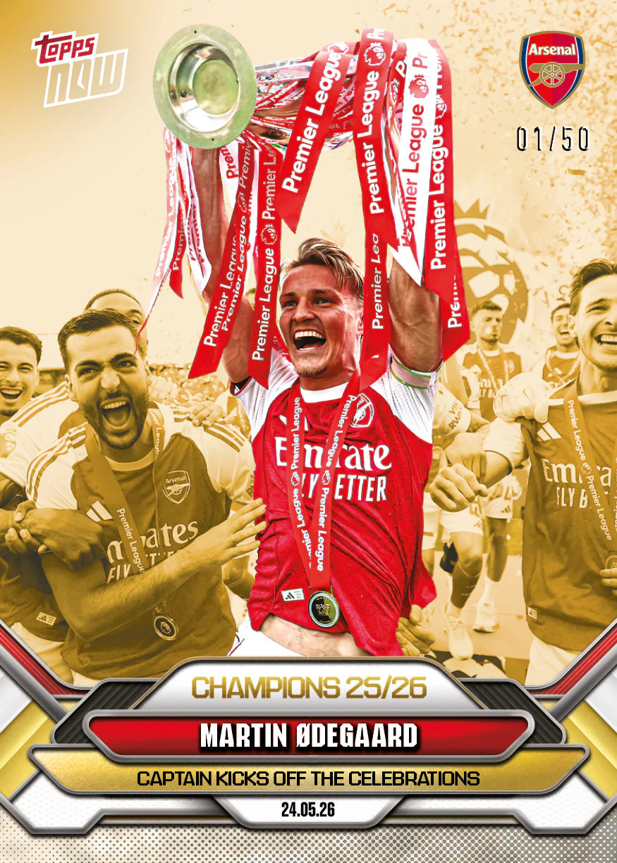 [5/31限時預購] Martin Ødegaard - 2025-26 Arsenal FC Topps NOW® - Card 7