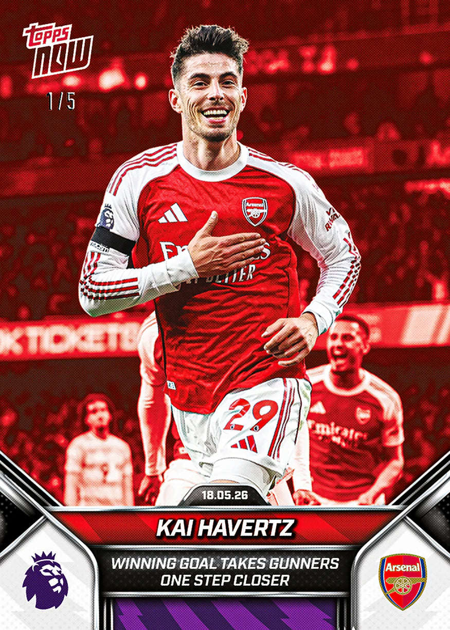 [5/25限時預購] Kai Havertz 2025-26 Premier League Topps NOW® - Card 197