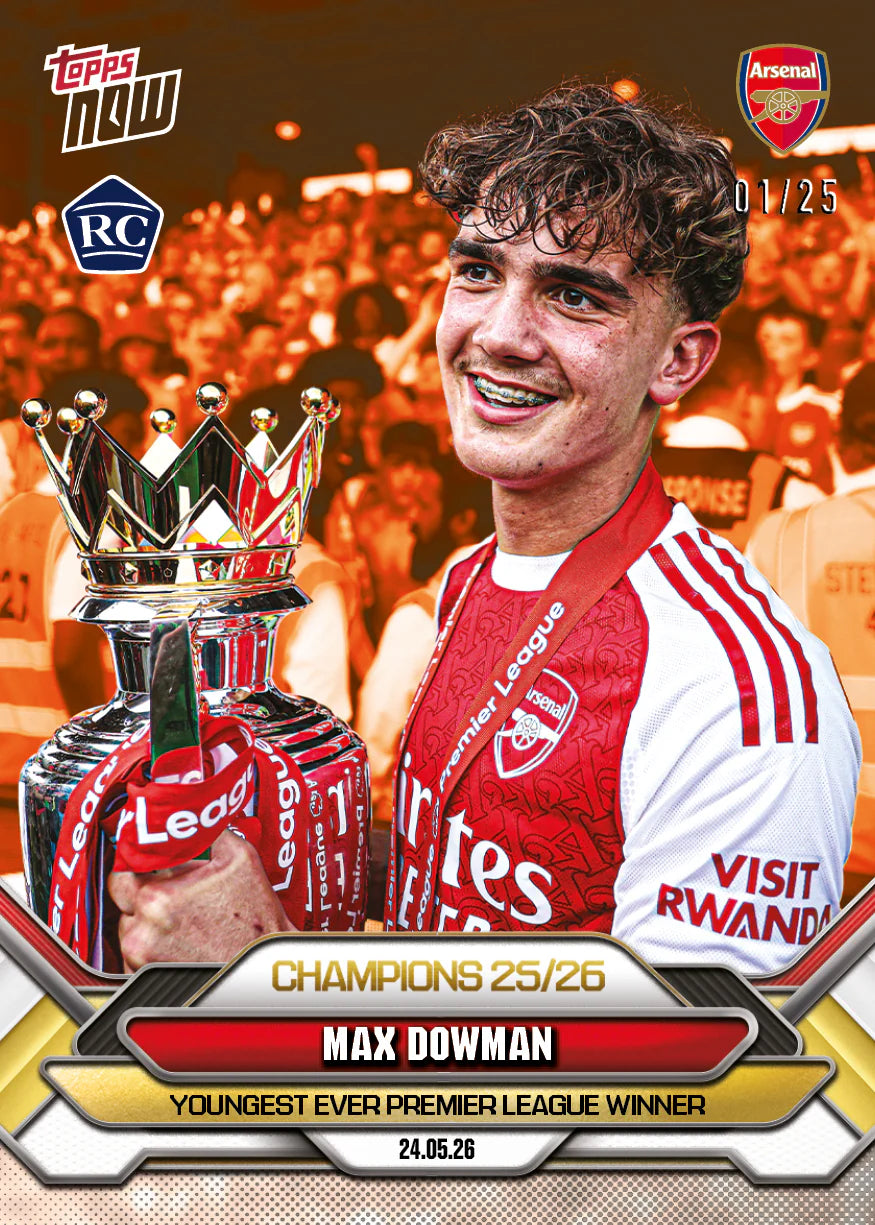 [5/31限時預購] Max Dowman - 2025-26 Arsenal FC Topps NOW® - Card 2