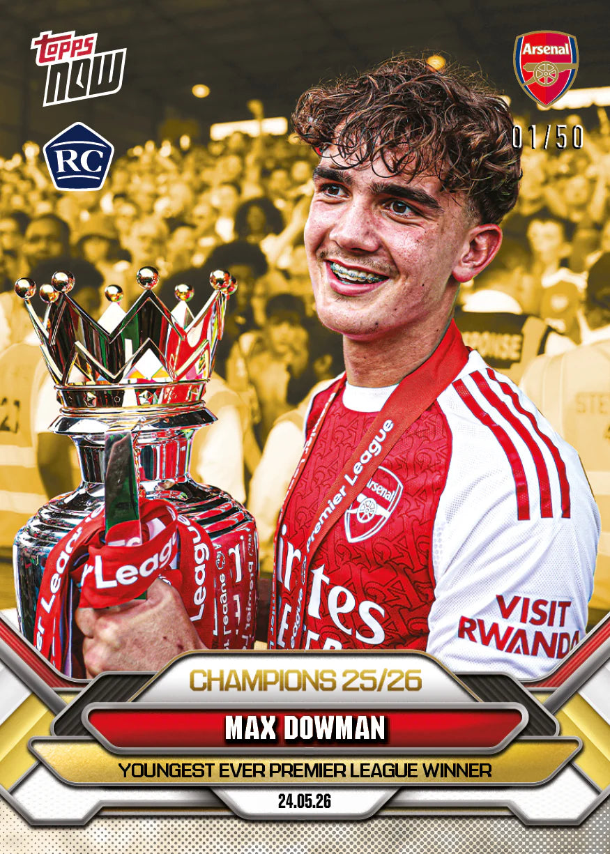 [5/31限時預購] Max Dowman - 2025-26 Arsenal FC Topps NOW® - Card 2