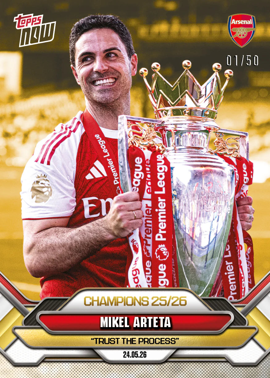 [5/31限時預購] Mikel Arteta - 2025-26 Arsenal FC Topps NOW® - Card 1