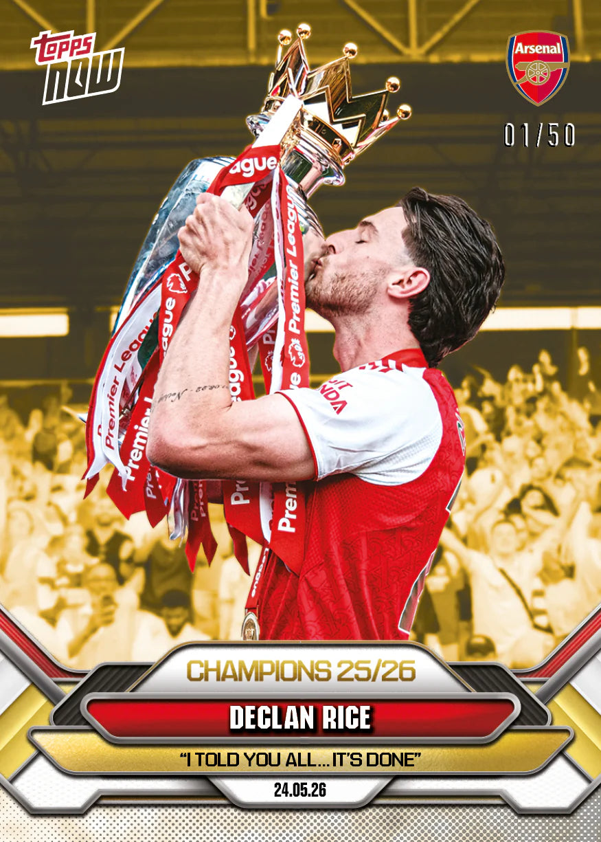 [5/31限時預購] Declan Rice - 2025-26 Arsenal FC Topps NOW® - Card 6