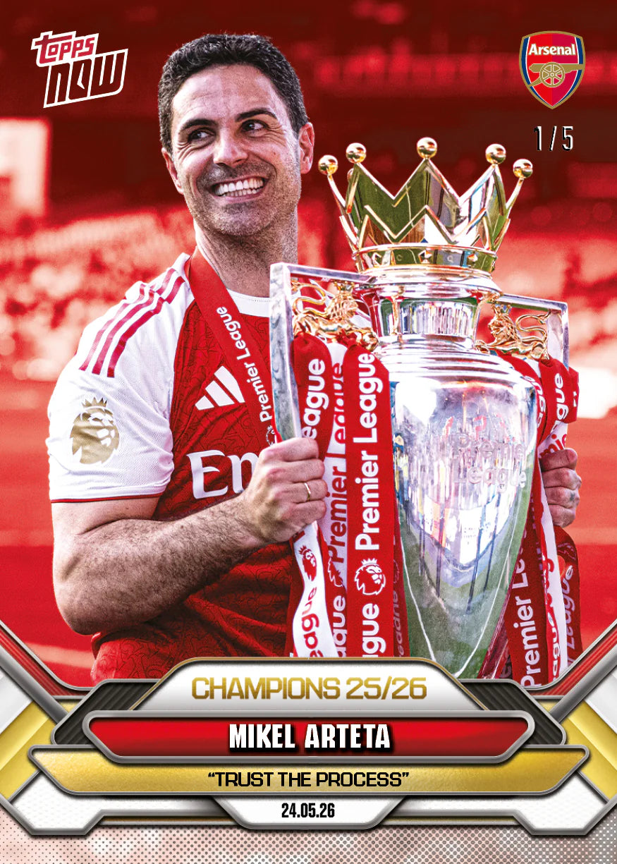 [5/31限時預購] Mikel Arteta - 2025-26 Arsenal FC Topps NOW® - Card 1