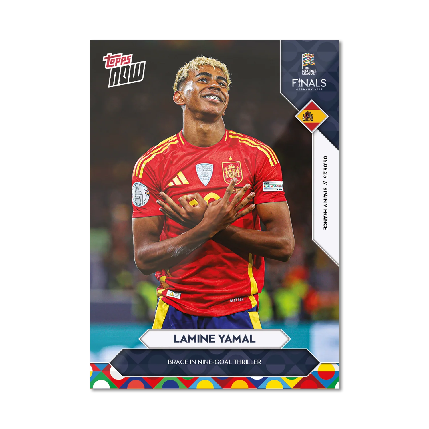 ToppsNow | Lamine Yamal | 2025 UEFA Nations League | Card 2