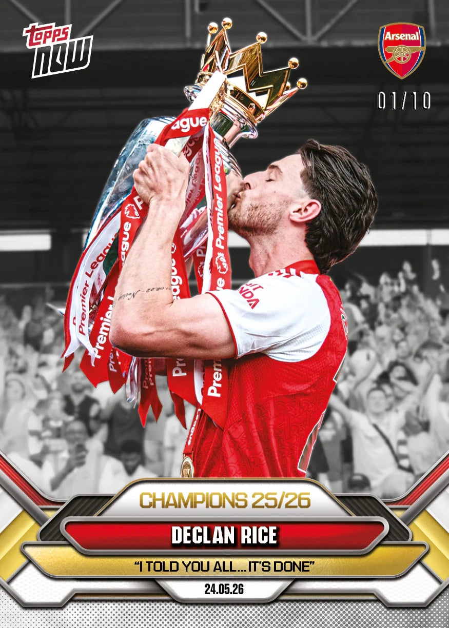 [5/31限時預購] Declan Rice - 2025-26 Arsenal FC Topps NOW® - Card 6