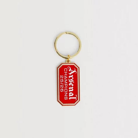 Arsenal Champions 25/26 Keyring and Badge Set