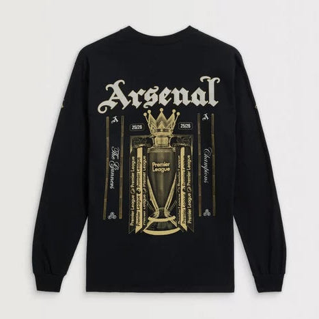 Arsenal Champions Trophy 25/26 Black Long Sleeved T-Shirt