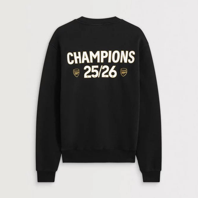 Arsenal Champions 25/26 Black Sweatshirt