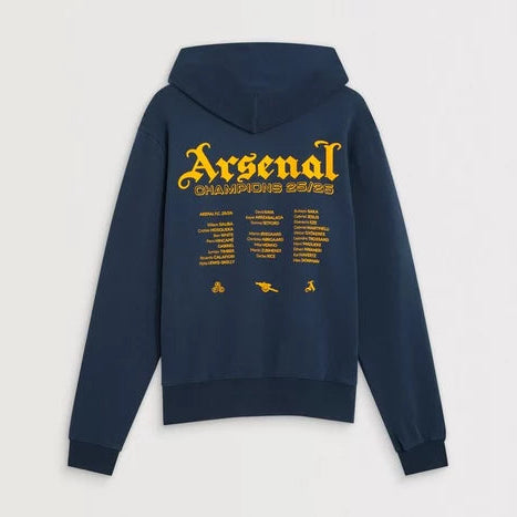 Arsenal Champions Squad 25/26 Navy Hoodie